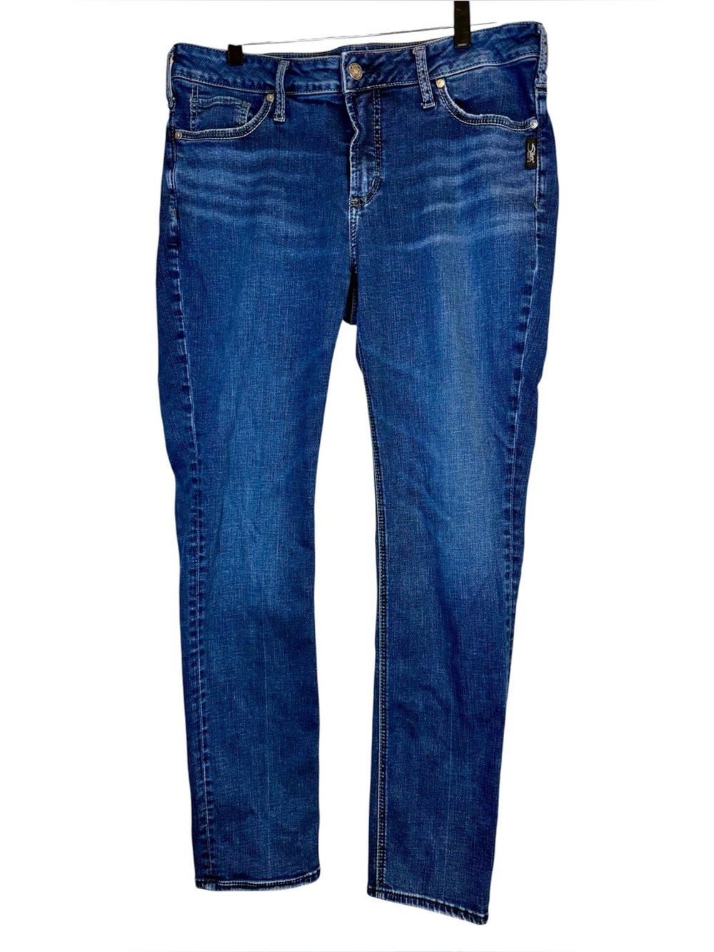 Silver Jeans Straight Leg Jeans in Deep Blue Wash